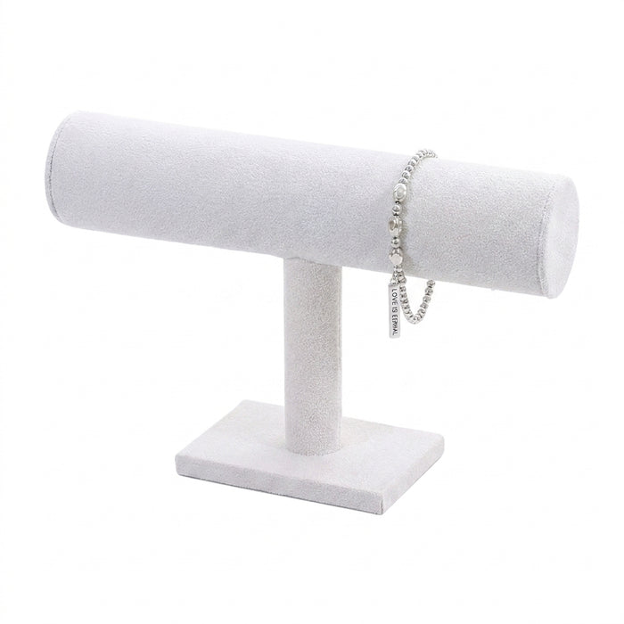 Velvet T-Bar Jewellery Display Stand – Necklace, Bracelet & Watch Holder