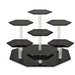 Hexagonal Acrylic Display Stand – Multi-Tier Storage for Jewellery, Cosmetics & Collectibles