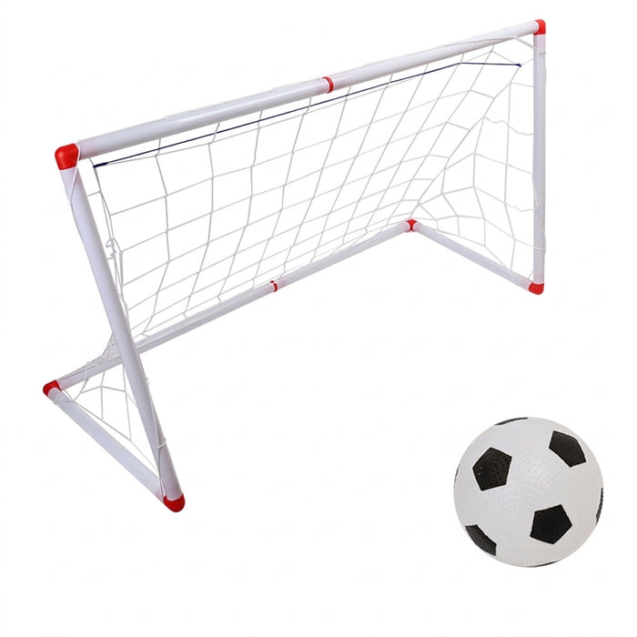 106/120cm Kids Indoor & Outdoor Football Goal Set with Ball and Pump