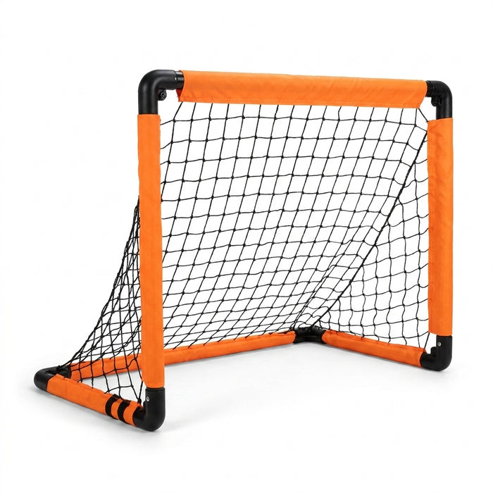 Kids Foldable Football Goal with Ball & Pump — Portable Outdoor Set