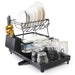 2-Tier Dish Drainer Rack with Utensil Holder – Space-Saving Metal Drying Rack