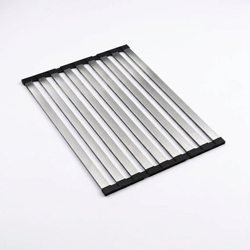 304 Stainless Steel Foldable Sink Drain Rack — Retractable Dish Drainer (S/L)