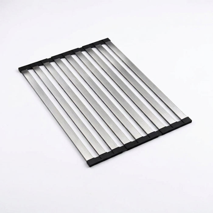 304 Stainless Steel Foldable Sink Drain Rack — Retractable Dish Drainer (S/L)