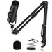 USB Cardioid Condenser Microphone Kit with Boom Arm — Plug-and-Play for Podcasting & Streaming