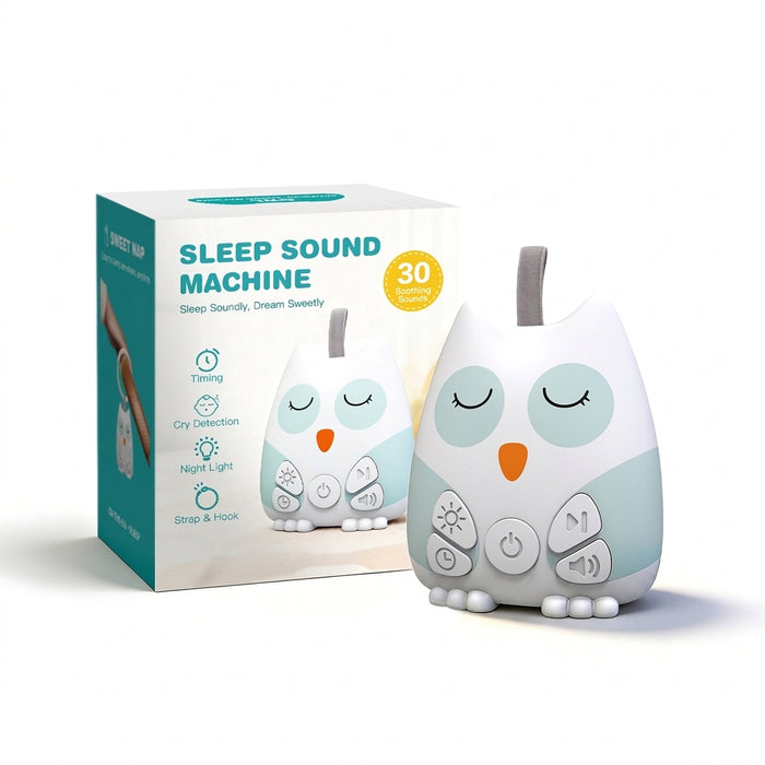 Portable White Noise Machine with Night Light — Rechargeable Sleep Aid for Babies & Adults