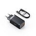 Baseus GaN5 Pro 65W Fast Charger – 3‑Port USB‑C PD & QC with 1m 100W Cable