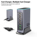 660W GaN 8-Port Desktop Charger — 100W USB‑C PD & Quick Charge 3.0