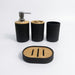 4-piece Bathroom Accessory Set — Toothbrush Holder, Mouthwash Cup, Soap Dispenser & Soap Dish