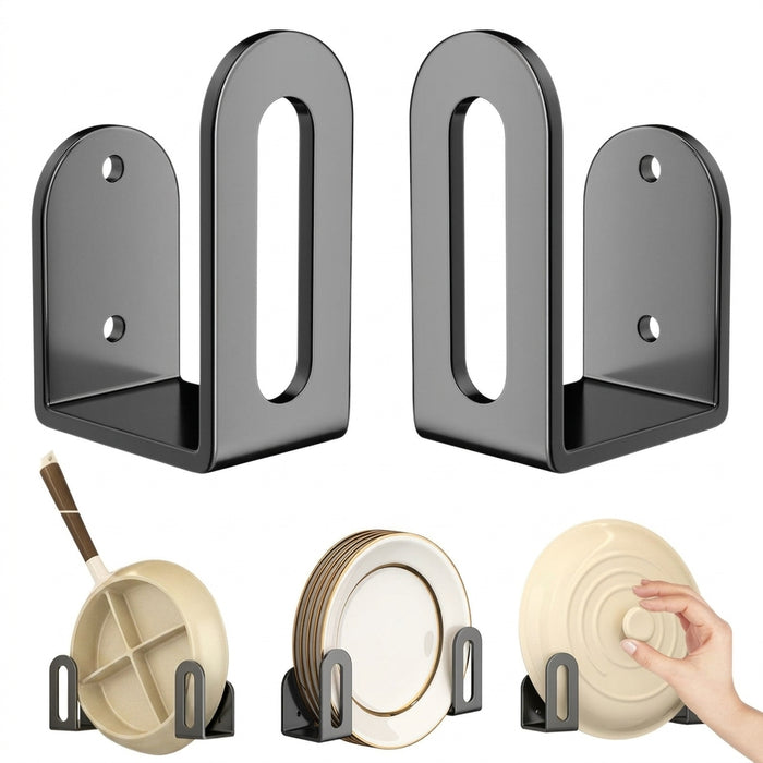 2-Pack Pot Lid & Chopping Board Holder – Wall & Cabinet Mount