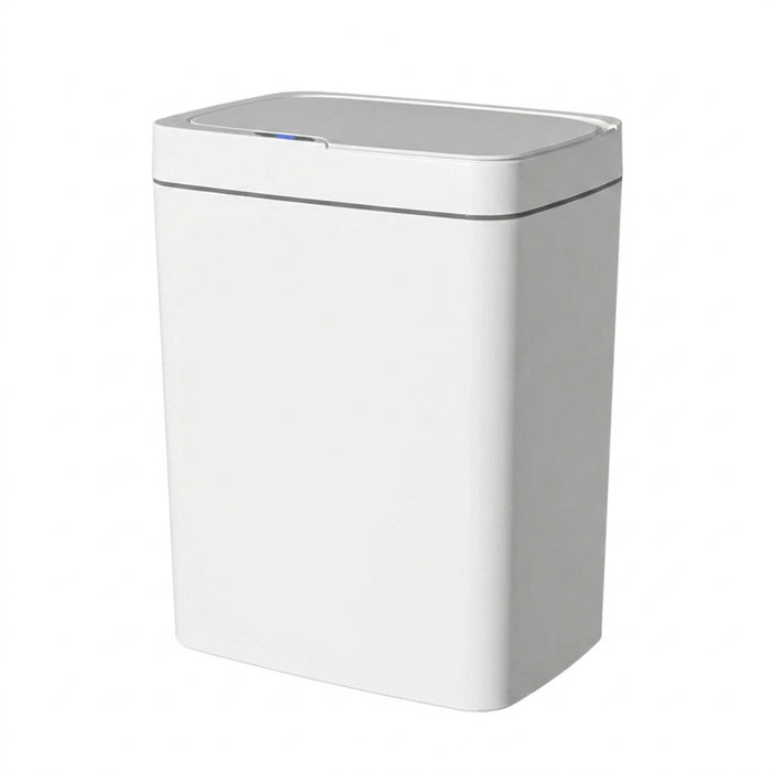 Smart Touchless Bathroom Bin — 15L Narrow Automatic Sensor Waste Bin, White
