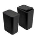 10L Slim Bathroom Bin with Press-Top Lid - Compact Plastic Wastebasket for Toilet, Bedroom & Living Room