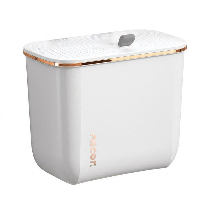 Hanging Bin for Cabinet Door with Lid — Wall-Mounted Kitchen & Bathroom Bin