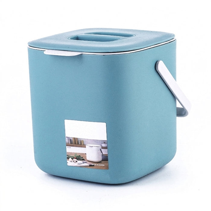 2-Tier 4L Plastic Kitchen Waste Bin with Handle, Compost Drainer & Inner Tank