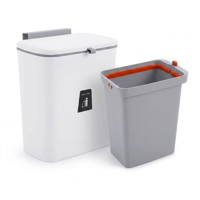 Kitchen Compost Bin — 9L Hanging Bin with Odour-Sealing Lid