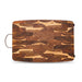 End-grain Acacia Butcher Block Cutting Board with Handle — 395×249×25 mm