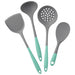 4-piece Silicone Kitchen Utensil Set — Pot Shovel, Slotted Spoon, Soup Spoon & Ladle